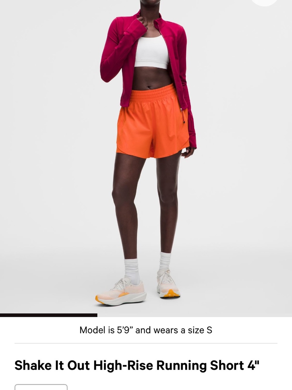 Shake it out HR Shorts 4" — Orange